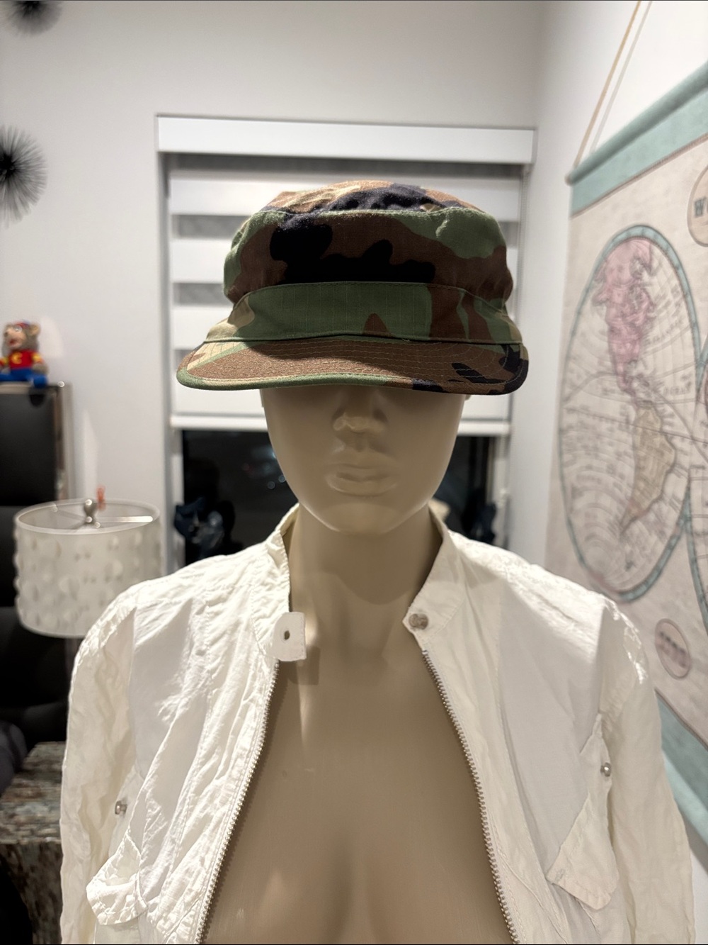 Men's Camouflage Military-Style Bucket Hat - Green Camo